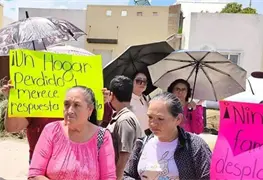 Protesta en Chihuahua por apoyo a desplazados