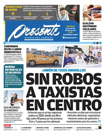 Portada del D&iacute;a Edici&oacute;n Impresa