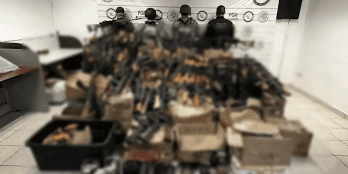 Operativo conjunto decomisa armas del Cártel de Sinaloa