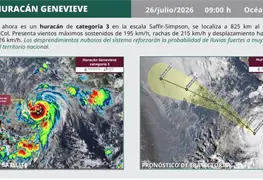 Hurac&aacute;n Genevieve se intensifica a categor&iacute;a 3 en el Pac&iacute;fico