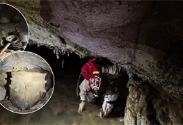 Descubren 179 piezas prehisp&aacute;nicas en cueva de Chiapas